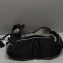 Pawaboo Pet Dog Sling Carrier, Hand Free Drawstring Dog Papoose with Adjustable Strap, Breathable Mesh Bag for Puppy Cat, Crossbody Satchel Dogs Purse with Pocket for Outdoor, Dark Gray+Black, Large