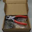 1003Pcs Grommet Tool Kit, 1/4 Inch 6mm(Inside) Grommet Eyelet Pliers Kit with 1000 Metal Eyelets with Washers for Fabric, Leather, Belt, Shoes, Clothes