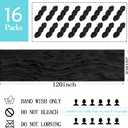 16 Pack Black Cheesecloth Table Runner 20 x 120 inch Gauze Table Runners 10 FT Long,Semi Sheer Boho Cheese Cloth Fabric Table Runner Bulk for Wedding,Party,Baby Shower,Bridal Shower Decoration