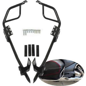 Worldmotop Motorcycle Rear Saddle Bag Guards Rails Saddlebag Bracket Guard Bars Replacement for Victory Cross Country Tour Crossroad 2012-2017 (Black)