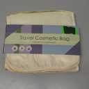 Hanging Toiletry Bag for Women, Travel Size Toiletries bags with Hook, Travel Makeup Bag for Cosmetic Storage Organizer Beige 2 Pcs