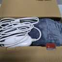 Homemate Heated Blanket Electric Throw - 50"x60" Heating Blanket Throw 1/2/4/6/8 Hours Auto-Off 10 Heat Level Over-Heat Protection Flannel Sherpa ETL Certification (01 - Light Grey)