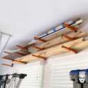 Ultrawall Wall Mount Wood Organizer and Lumber Storage Metal Rack with 3-Level - Indoor & Outdoor Use, 4 Pack, 10.51 inches x 3.31 inches x 17.83 inches