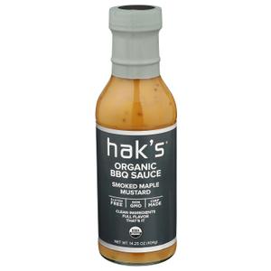 HAKS Organic Smoked Maple Mustard Bbq Sauce, 14.25 OZ, BB 11/21/2025
