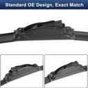 X AUTOHAUX 2pcs 26"+19" Silicone Front Windshield Wiper Blade for Honda Crosstour 2010-2016 for Honda Accord 2008-2017 Windscreen Wiper OE Replacement Set All-Seasons J/U Hook