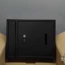 Wall Mount Mailbox (Upgraded Design), 16 Inch Metal Mailbox with Key and Password Combination Lock, Waterproof Wall Mount Mailboxes for Outside, Security Drop Box with Transparent Window