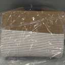 Laundry Hamper Large Laundry Basket with Leather Handles, Decorative Storage Cotton Rope Woven Basket for Blankets, Clothes Hamper for Living Room, Jute & White, 85L