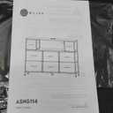 WLIVE Black TV Stand for 45, 50, 55 inch TV, Entertainment Center with LED Lights & Charging Station, TV Media Console Table with 8 Fabric Drawers and Open Shelves for Living Room, Hallway, Wood Top