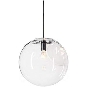 E27 Industrial Clear Glass Globe Shade Pendant Lighting Modern Kitchen LOFT Hanging Light-1 Light (20cm)