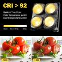 COB Stage Lights, 400W LED Par Light, 3500K~7500K Spotlights LED Blinder Warm&Cold White DMX512 Sound Activated for Church Events Wedding Parties Concert Theater