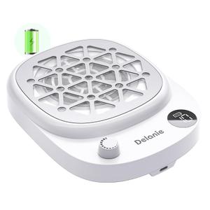 Delanie Professional Nail Dust Collector Cordless with 50pcs Filter Pads, Portable Dust Collector for Nail Tech 6000 RPM, Rechargeable Compact Nail Fan Dust Collector with 10 Speed Settings & Display