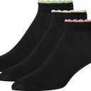 Ted Baker Women's Low Cut Double Cuff Socks (3-Pack) (Black)