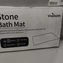 VEELOIM Stone Bath Mat Diatomaceous Earth Shower Mat Non-Slip Super Absorbent Diatomite Stone Bath Mats for Bathroom Floor Quick Drying Natural Easy to Clean(23.6''15.4" Gray)