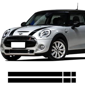 Car Hood Trunk Engine Cover Rear Vinyl Decal Bonnet Stripe Stickers for Mini Cooper f55 2015 2016 f56 2014-2016 (Gloss Black)