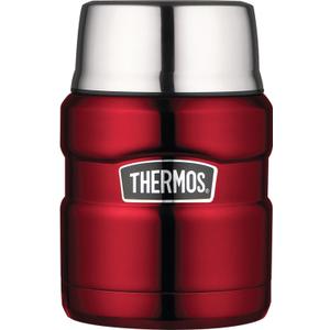 Thermos Stainless King 16 Ounce Food Jar with Folding Spoon, Cranberry