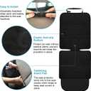 MORROLS Car Seat Protector, 2 Pack Carseat Protector with Thick Padding, Baby/Pets for Child Car Seat-Mesh Pockets-Waterproof-Universal Size(Black)