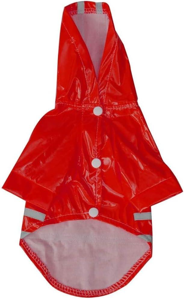 XYWHPGV Pet Dog Raincoat Dog Rain Jacket Poncho Coats Polyester Puppy Water-Repellent Hooded Rainwear with Reflective Stripes (Df36d 05a61 70e12 9c2f4 72ae0 ef88d