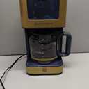 West Bend Timeless 12-Cup Programmable Coffee Maker with Brew Strength Selector for Hot and Iced Coffee, Includes 1-4 Cup Brew Option and Permanent Filter (Blue/Gold)