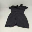 YEOREO Women Short Sleeve Workout Jumpsuit Zip Up Romper Bottom Shorts Bodysuit Bodycon Sexy One Piece L