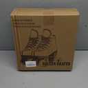 Silvertree Roller Skates for Women and Men PU Leather High-top Adult Roller Derby Skate Wheels Light Up Roller Skate Four-Wheel Shiny Roller Skates Unisex (US:9, black flash wheel)