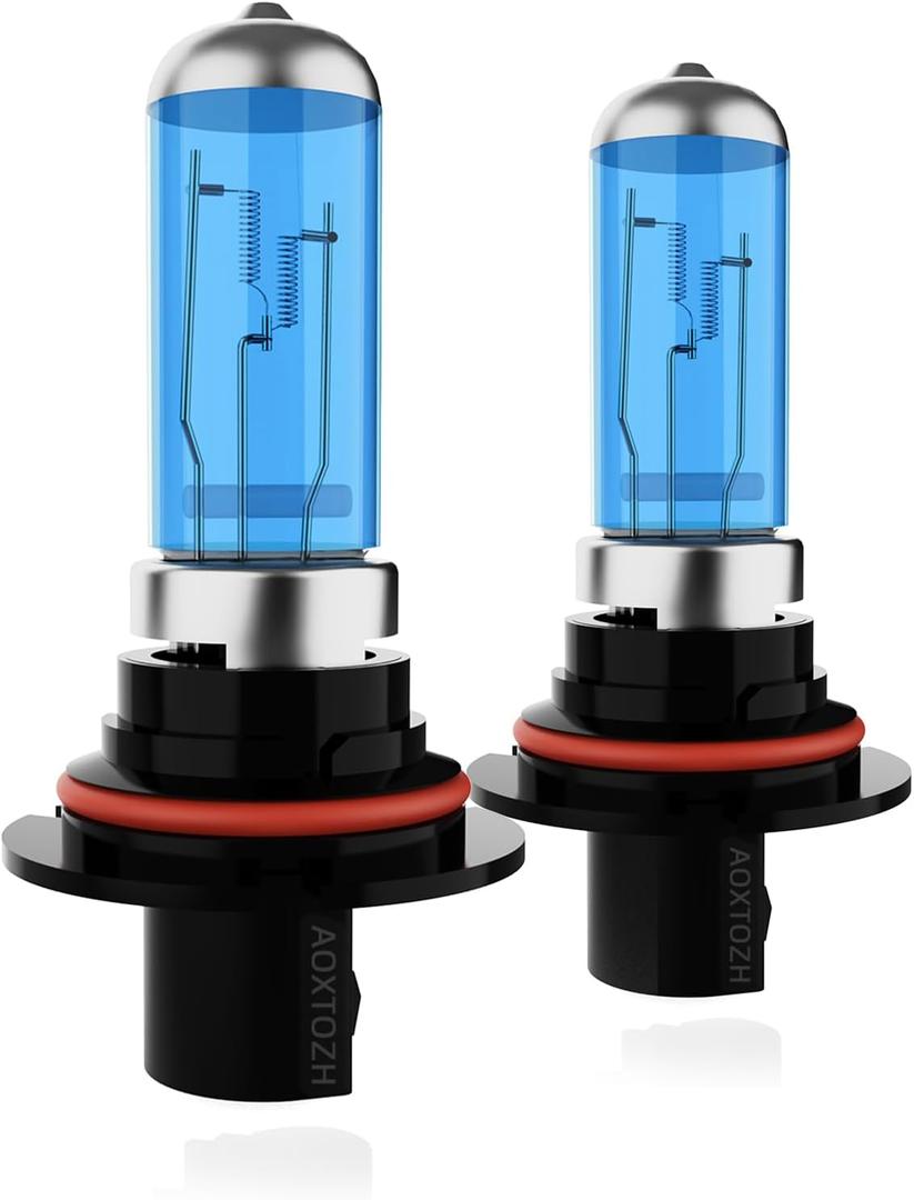 HeadLight Bulbs Fit for 2002-2005 Dodge Ram 1500 2500 3500 Pickup,9007 High Low Beam Light Bulbs,Halogen HeadLights,300% Brightness,Plug and Play,6000K White,2 Pcs