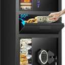 6.0 Cu ft Large Safe with Drop Slot, Anti-Theft Drop Safe Box with Quick Place Slot, Digital Keypad, Spare Keys&Smart Alarm, Heavy-duty Depository Drop Safes for Cash Business Retail Mail Church Home