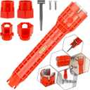 14 in 1 Faucet and Sink Installer,Faucet and Sink Wrench,Multifunctional Sink Wrench,Suitable for Installing Pipes under Bathrooms,Toilets,Kitchens,and SinksRed