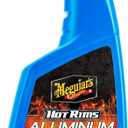 Meguiar's Hot Rims Aluminum Wheel Cleaner, Deep Foaming Rim Cleaner Spray Formulated to Effectively Clean Uncoated Polished Aluminum, Anodized, and Powder-Coated Wheels, 24 Oz