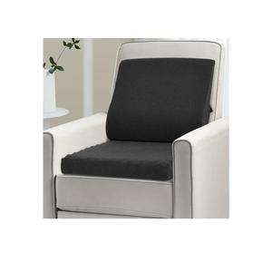 Shinnwa Lumbar Support Pillow for Recliner, Ultra-Soft Foam Back Support Pillow and Egg Crate Foam Seat Cushion 2-in-1 for Couch, Office Chair, for Back Pain Relief, Charcoal