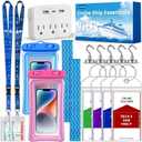 Cruise Essentials 2026,Cruise Must Haves Kit,Non-Surge Protector Power Strip,Magnetic Hooks,Lanyards,Luggage Tags,Towel Bands,Waterproof Phone Pouches,Travel Essentials