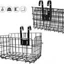 HOMEE Folding Rear Bike Basket Wire Mesh Fold-Up Detchable Front Bag Rear Hanging Bike Basket Bicycle Bag Cargo Rack for Mountain Bike Accessories Bike Frame Basket 1 Pack