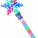 ArtCreativity Frozen Light Up Snowflake Wand for Kids  4 Flashing Modes and Multiple LED Colors - Ice Princess Magic Wand Light Up Toy - Snowflake Winter Princess Gifts for Girls
