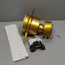 LANMEL 42'' Ceiling Fan with Lights and Remote, Low Profile Modern Ceiling Fan Gold, 6 Speed, Reversible, 3000k-6000k LED, Quiet DC Motor for Indoor Outdoor Bedroom Living Room