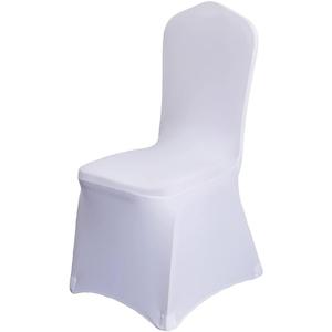 50 Pcs White Washable Removable Universal for Wedding Party Dining Banquet Polyester Spandex Stretch Slipcovers Chair Covers