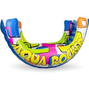 Poolmaster Aqua Rocker Inflatable Swimming Pool Float Ride On, Outdoor Toy For 8 Years Old and Up Boys, Girls, and Adults Pool Blow-Up Floatie and Lounge