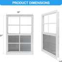 NeatiEase 2 Pack Shed Window, 14" x 21" Flush Mount Window with Tempered Glass and Fiberglass Screen for Shed, Chicken Coop, Playhouse, Household, Garage