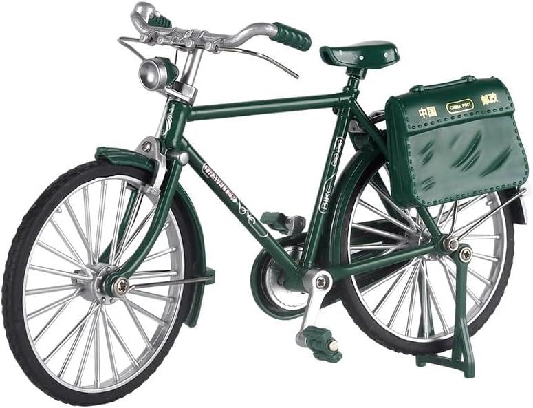Miniature DIY Bicycle Model Building Kit for Adults Retro Finger Bike Assembly Set Ornament Creative Home Office Desk Decor Gift (Green)