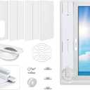 Portable AC Window Seal Kit (No Hose) - 4 Adjustable Panels 17" to 61", Fits LG Whynter Haier 99% Portable Air Conditioners, Airtight Sliding Window Vent Seal, Replacement Window Kit