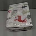 CAROMIO Christmas Sheets Queen, Soft Brushed Microfiber Bed Sheet Set, 16 Inches Deep Pocket Fitted Sheet Winter Holiday Sheets Set (Christmas Pattern, Queen) (Gray)