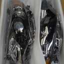 ECCPP Headlight Assembly Pair For Toyota Camry 2012-2014 Black Housing Amber Reflector Clear Lens Driver and Passenger Side