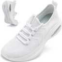 Wide Toe Box Shoes Women Extra Wide Width Sneakers Air Cushion Road Running Shoes Ultra Light Tennis Gym Workout Training Shoes Breathable Walking Shoes with Arch Support, Size 36