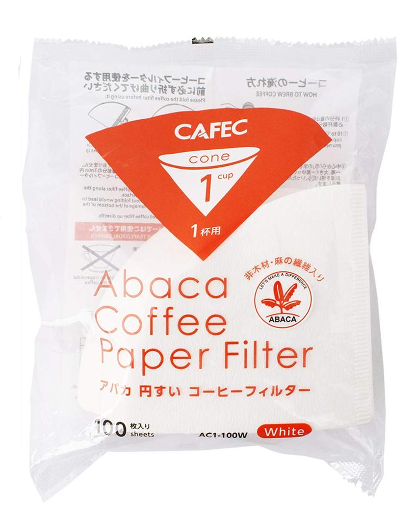 100-Piece Cone Shaped Abaca Filter Paper Cups - Made in Japan by CAFEC