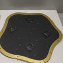 Asymmetrical Wall Mirror, 24" Irregular Shaped Mirror with Gold Frame, Wavy Round Mirrors Decorative, Modern Scalloped Mirrors for Living Room Bathroom Bedroom Hallway Entryway Fireplace