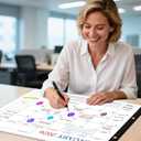 Large Desk Calendar 2026-2027, 18 Months Planner Pad From Jan 2026-Jun 2027, 22" x 17" Wall Calendar Classic Design with Habit Tracker Section, To-Do List, Notes, for Office, Home, School- Blue-Red