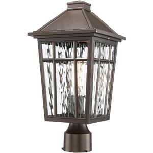 Darkaway Large Outdoor Post Lights Lamp Post Light Fixture, 17inch Waterproof Aluminum Housing with Water Ripple Glass, Fence Post Deck Lighting for Garden Patio Pathway, Large-1 Pack