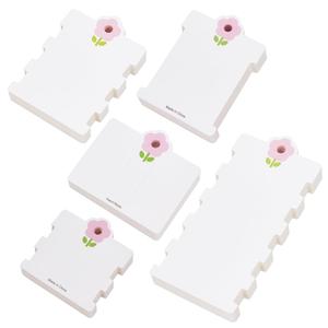 150Pcs Hair Accessories Display Cards - 5 Styles Rectangle White Cardboard Holders for Barrettes, Clips, and Jewelry