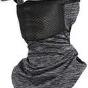 Triangle Headscarf with Brim, Full Face Sun Protection Mask, Ponytail Sun Hat Sunscreen Breathable, Ice Silk Neck Gaiter