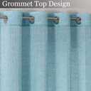 Miss SELETEX Natural Linen Sheer Curtains for Living Room Elegant Solid Window Drapes Grommet Top Light Filtering Curtains Window Voile Linen Textured Panels for Bedroom 2 Panels 52Wx63L Turquoise