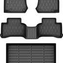 Floor Mats & Cargo Liner Compatible with 2016-2022 Mercedes Benz GLC Cargo Mat, Full Set All Weather Protection 1st, 2nd Row Car Liners & Trunk Mat, Black