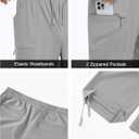 Men's Casual Cargo Pants Workout Sweatpants Joggers Stretch Hiking Drawstring Tactical Trousers (Gray, XXL)